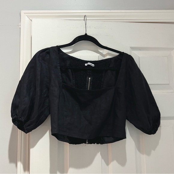 Reformation Tops - Reformation Yucca Linen Crop Top